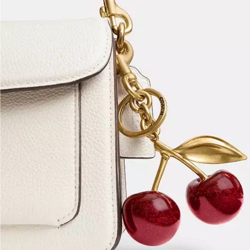 Coach Glittering Red Cherry Keychain - Picture 5 of 6